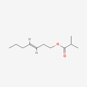 molecular formula C11H20O2 B12768353 trans-3-Heptenyl 2-methylpropanoate CAS No. 207801-32-9