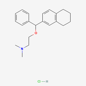 molecular formula C21H28ClNO B12768428 N,N-Dimethyl-2-((alpha-(5,6,7,8-tetrahydro-2-naphthyl)benzyl)oxy)ethylamine hydrochloride CAS No. 110050-07-2