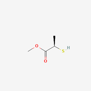 molecular formula C4H8O2S B12768464 Methyl 2-mercaptopropionate, (R)- CAS No. 82031-68-3