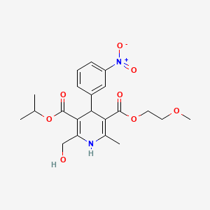 molecular formula C21H26N2O8 B12768516 Monohydroxy of nimodipine CAS No. 663163-06-2