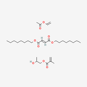 molecular formula C31H54O9 B12768520 dioctyl (E)-but-2-enedioate;ethenyl acetate;2-hydroxypropyl 2-methylprop-2-enoate CAS No. 192230-35-6
