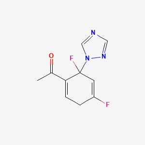 molecular formula C10H9F2N3O B12768523 Fluconazole impurity E [WHO-IP] CAS No. 1174406-04-2