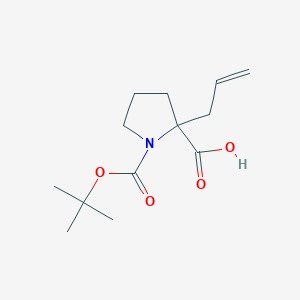 molecular formula C13H21NO4 B1276854 Boc-α-烯丙基-DL-脯氨酸 CAS No. 315234-49-2