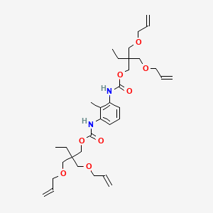molecular formula C33H50N2O8 B12768552 Bis(2,2-bis((allyloxy)methyl)butyl) (methyl-m-phenylene)dicarbamate CAS No. 52642-22-5