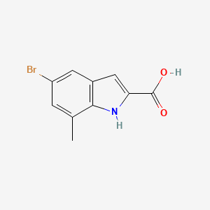 molecular formula C10H8BrNO2 B1276856 5-溴-7-甲基-1H-吲哚-2-羧酸 CAS No. 15936-76-2