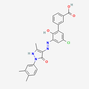 molecular formula C25H21ClN4O4 B12768562 5'-Chloro eltrombopag CAS No. 376592-56-2