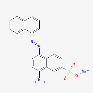 molecular formula C20H14N3NaO3S B12768567 Sodium 8-amino-5-(naphthylazo)naphthalene-2-sulphonate CAS No. 75627-23-5