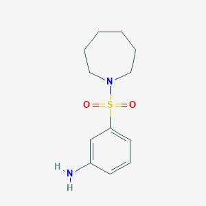 molecular formula C12H18N2O2S B1276857 3-(氮杂环戊烷-1-磺酰基)-苯胺 CAS No. 91619-39-5