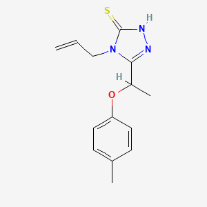 molecular formula C14H17N3OS B1276860 4-allyl-5-[1-(4-methylphenoxy)ethyl]-4H-1,2,4-triazole-3-thiol CAS No. 667412-79-5