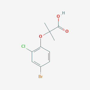 molecular formula C10H10BrClO3 B1276865 2-(4-Bromo-2-chlorophenoxy)-2-methylpropanoic acid CAS No. 588681-98-5