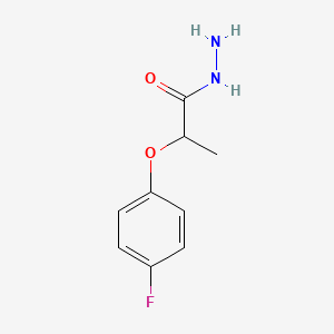 molecular formula C9H11FN2O2 B1276868 2-(4-Fluorophenoxy)propanohydrazide CAS No. 590356-83-5