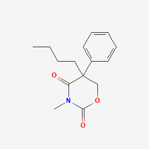 molecular formula C15H19NO3 B12768780 Dihydro-5-butyl-3-methyl-5-phenyl-2H-1,3-oxazine-2,4(3H)-dione CAS No. 92652-77-2