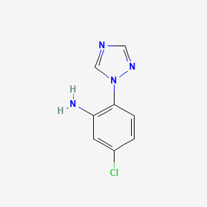 molecular formula C8H7ClN4 B1276883 5-chloro-2-(1H-1,2,4-triazol-1-yl)aniline CAS No. 450399-92-5
