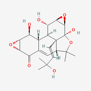 molecular formula C22H28O8 B12768863 (-)-Panepophenanthrin CAS No. 795312-85-5