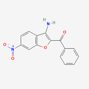 molecular formula C15H10N2O4 B1276887 3-Amino-2-benzoyl-6-nitrobenzofuran CAS No. 351003-27-5