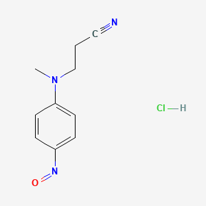 molecular formula C10H12ClN3O B12768885 N-(2-Cyanoethyl)-N-methyl-p-nitrosoaniline hydrochloride CAS No. 75522-88-2