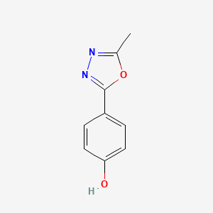molecular formula C9H8N2O2 B1276889 4-(5-甲基-1,3,4-恶二唑-2-基)苯酚 CAS No. 25877-46-7