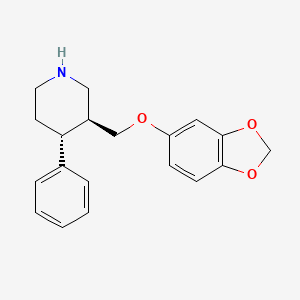 molecular formula C19H21NO3 B12768981 (3S,4R)-3-(((1,3-Benzodioxol-5-yl)oxy)methyl)-4-phenylpiperidine CAS No. 112058-81-8