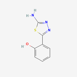 molecular formula C8H7N3OS B1276900 2-(5-Amino-1,3,4-thiadiazol-2-yl)phenol CAS No. 85003-78-7