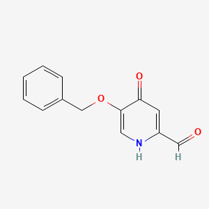 molecular formula C13H11NO3 B1276901 5-(Benzyloxy)-4-hydroxypyridine-2-carbaldehyde 