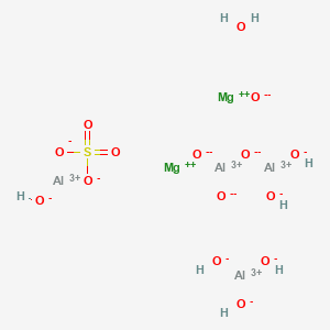 molecular formula Al4H8Mg2O15S B12769035 Aluminum magnesium hydroxide oxide sulfate hydrate CAS No. 12247-75-5