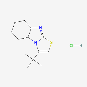 molecular formula C13H21ClN2S B12769044 trans-3-(tert-Butyl)-4a,5,6,7,8,8a-hexahydrothiazolo(3,2-a)benzimidazole hydrochloride CAS No. 102612-96-4