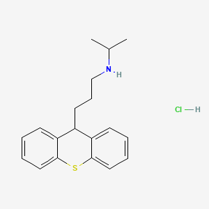 molecular formula C19H24ClNS B12769116 Thioxanthene-9-propylamine, N-isopropyl-, hydrochloride CAS No. 94915-41-0
