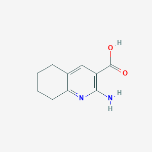 molecular formula C10H12N2O2 B1276914 2-Amino-5,6,7,8-tetrahydroquinoline-3-carboxylic acid CAS No. 68708-27-0