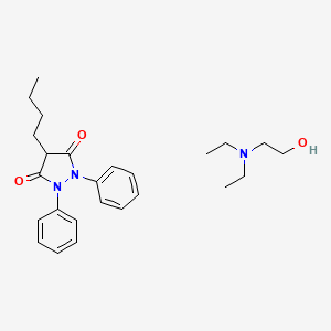 molecular formula C25H35N3O3 B12769167 4-Butyl-1,2-diphenylpyrazolidine-3,5-dione;2-(diethylamino)ethanol CAS No. 102129-16-8