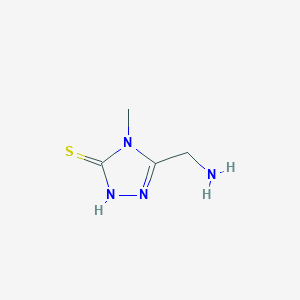 molecular formula C4H8N4S B1276919 5-(Aminomethyl)-4-methyl-4H-1,2,4-triazole-3-thiol 