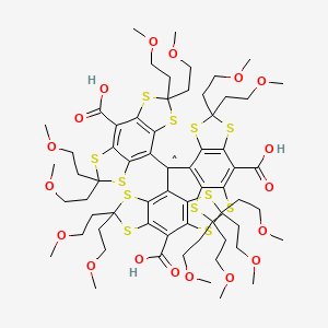 molecular formula C64H87O18S12 B12769209 Methyl radical, tris(8-carboxy-2,2,6,6-tetrakis(2-methoxyethyl)benzo(1,2-d:4,5-d')bis(1,3)dithiol-4-yl)- CAS No. 874618-81-2