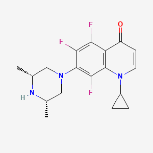 molecular formula C18H20F3N3O B12769290 Descarboxyl orbifloxacin CAS No. 166323-26-8