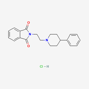 molecular formula C21H23ClN2O2 B12769295 1H-Isoindole-1,3(2H)-dione, 2-(2-(4-phenyl-1-piperidinyl)ethyl)-, hydrochloride CAS No. 117992-71-9