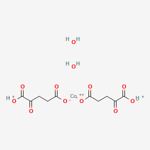 molecular formula C10H14CoO12 B12769318 Diaquo-di-(alpha-ketoglutarato-O,O(sup alpha))cobalt(II) dihydrate CAS No. 131892-74-5