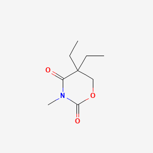 molecular formula C9H15NO3 B12769333 Dihydro-5,5-diethyl-3-methyl-2H-1,3-oxazine-2,4(3H)-dione CAS No. 90609-00-0