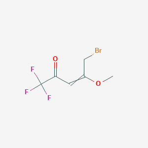 molecular formula C6H6BrF3O2 B1276936 5-Bromo-1,1,1-trifluoro-4-methoxypent-3-en-2-one CAS No. 502926-95-6