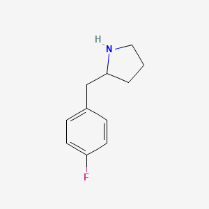 molecular formula C11H14FN B1276938 2-(4-Fluorobenzyl)pyrrolidine CAS No. 350017-04-8