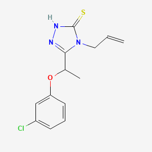 molecular formula C13H14ClN3OS B1276944 4-烯丙基-5-[1-(3-氯苯氧基)乙基]-4H-1,2,4-三唑-3-硫醇 CAS No. 667414-14-4