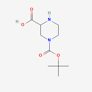 molecular formula C10H18N2O4 B1276948 4-(Tert-butoxycarbonyl)piperazine-2-carboxylic acid CAS No. 128019-59-0