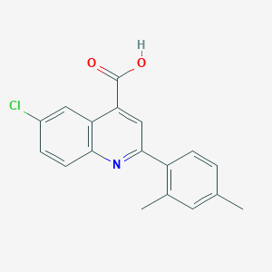molecular formula C18H14ClNO2 B1276954 6-Chloro-2-(2,4-dimethylphenyl)quinoline-4-carboxylic acid CAS No. 587852-34-4