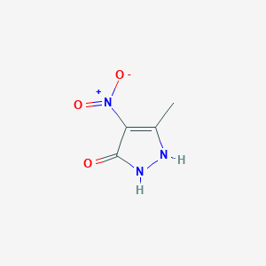 molecular formula C4H5N3O3 B1276955 5-methyl-4-nitro-2,3-dihydro-1H-pyrazol-3-one CAS No. 61885-21-0