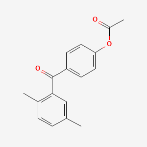 molecular formula C17H16O3 B1276956 4-Acetoxy-2',5'-dimethylbenzophenone CAS No. 303098-84-2