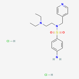 molecular formula C18H28Cl2N4O2S B12769566 Sulfanilamide, N(sup 1)-(2-diethylaminoethyl)-N(sup 1)-(4-pyridylmethyl)-, dihydrochloride CAS No. 102395-82-4