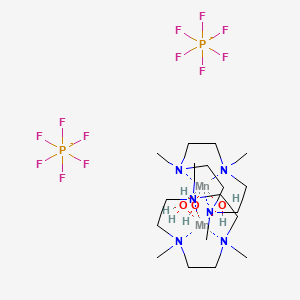 molecular formula C18H48F12Mn2N6O3P2-2 B12769603 Bis(N,N',N''-trimethyl-1,4,7-triazacyclononane)-trioxo-dimanganese (IV) di(hexafluorophosphate)monohydrate CAS No. 116633-52-4