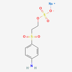 molecular formula C8H10NNaO6S2 B12769612 Sodium 2-(p-aminophenylsulfonyl)ethyl sulfate CAS No. 15764-73-5