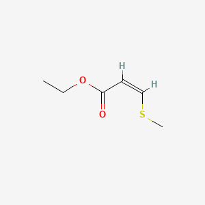molecular formula C6H10O2S B12769615 Ethyl 3-(methylthio)-(Z)-2-propenoate CAS No. 136115-66-7