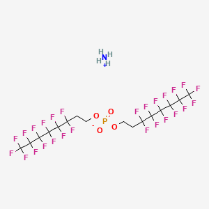molecular formula C16H12F26NO4P B12769624 Ammonium perfluorohexyl ethylphosphates CAS No. 1764-95-0