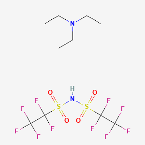 molecular formula C10H16F10N2O4S2 B12769640 N,N-diethylethanamine;1,1,2,2,2-pentafluoro-N-(1,1,2,2,2-pentafluoroethylsulfonyl)ethanesulfonamide CAS No. 188596-18-1