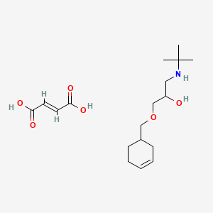 molecular formula C18H31NO6 B12769672 1-t-Butylamino-3-(3-cyclohexen-1-ylmethoxy)-2-propanol maleate CAS No. 80768-86-1