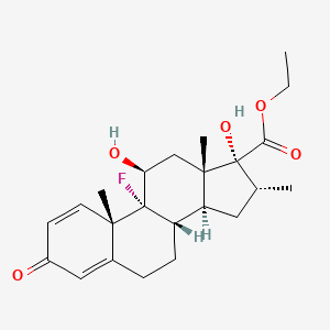 molecular formula C23H31FO5 B12769681 Dexamethasone acid ethyl ester CAS No. 37926-77-5